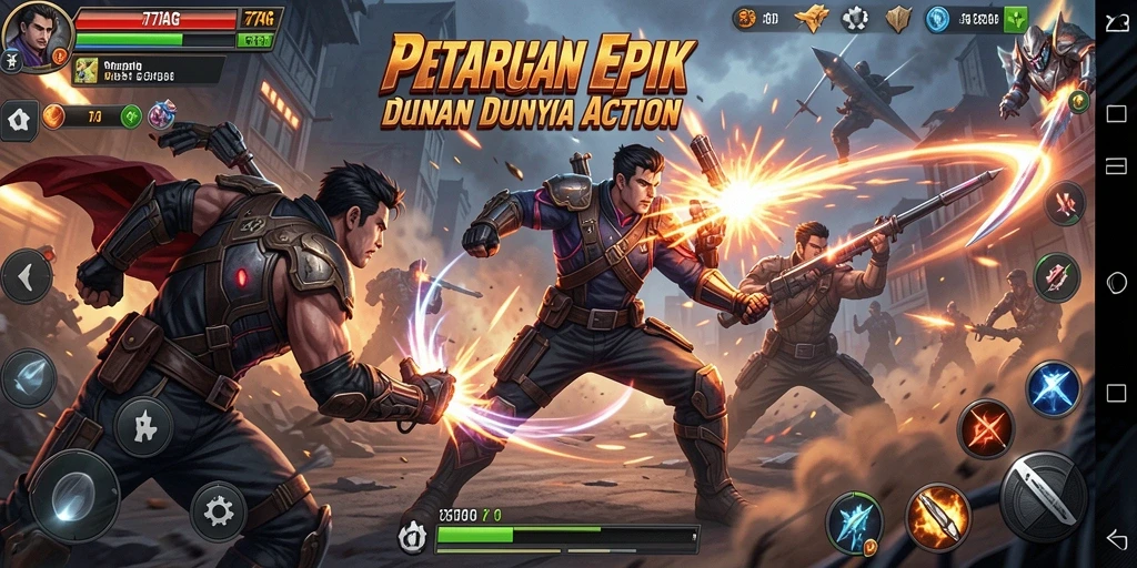Tampilan gameplay seru dan bertindak cepat dalam 77AG.