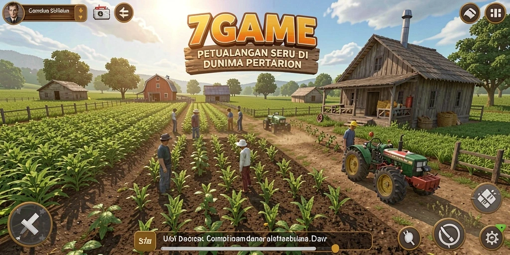 Tampilan gameplay <strong>7GAME</strong> dengan grafis pertanian yang memukau.