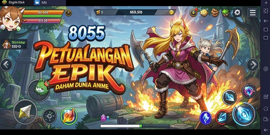 Gameplay menarik di dunia anime yang penuh petualangan.