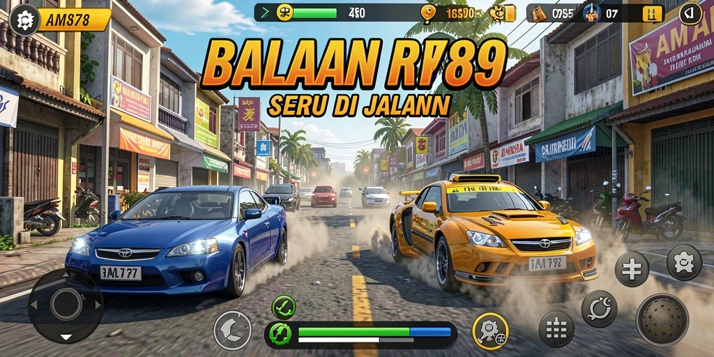 Tampilan mengesankan dari gameplay balapan seru di AMS789.