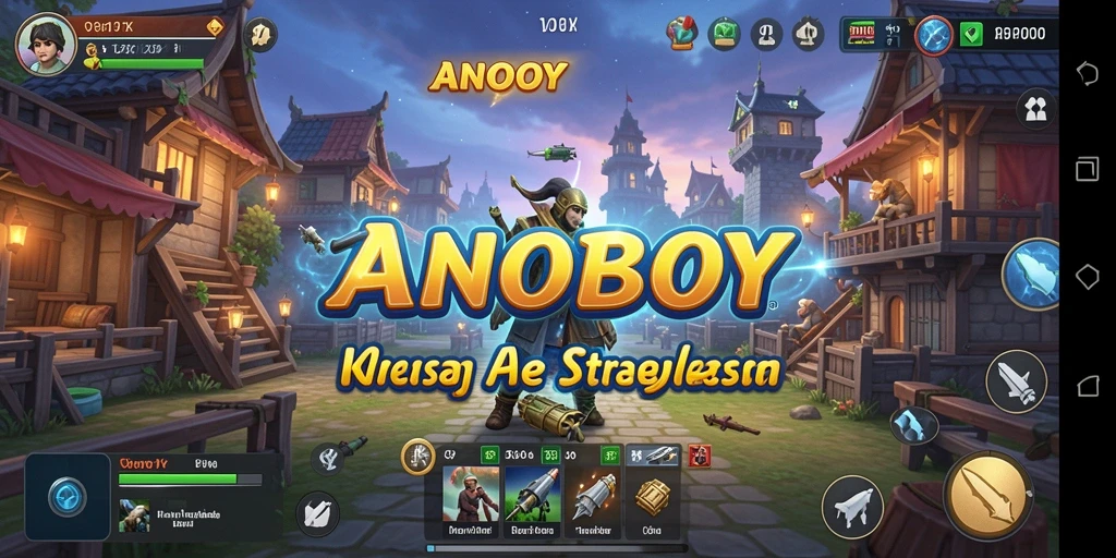Tampilan gameplay ANOBOY dengan rencana strategi yang mendalam.