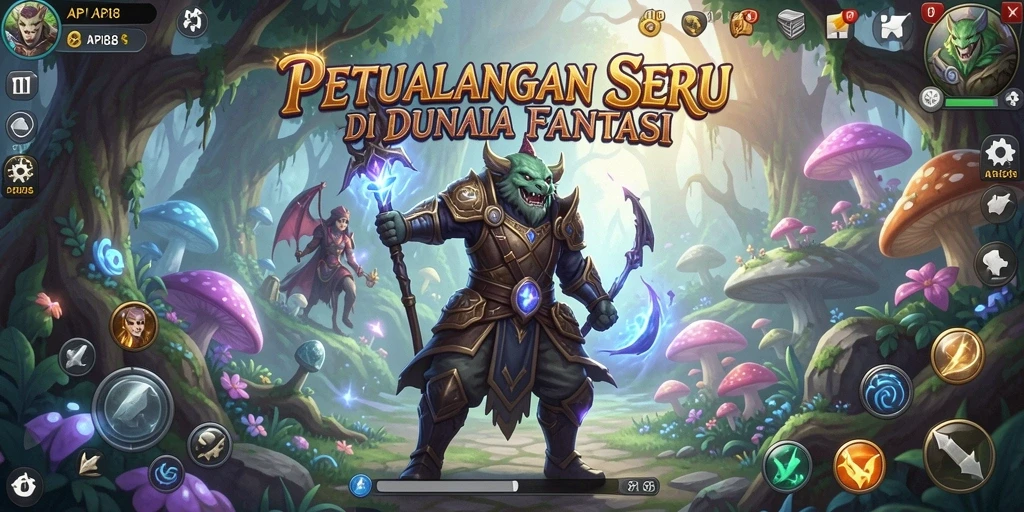 Screenshot menunjukkan aksi seru dalam petualangan di API88.