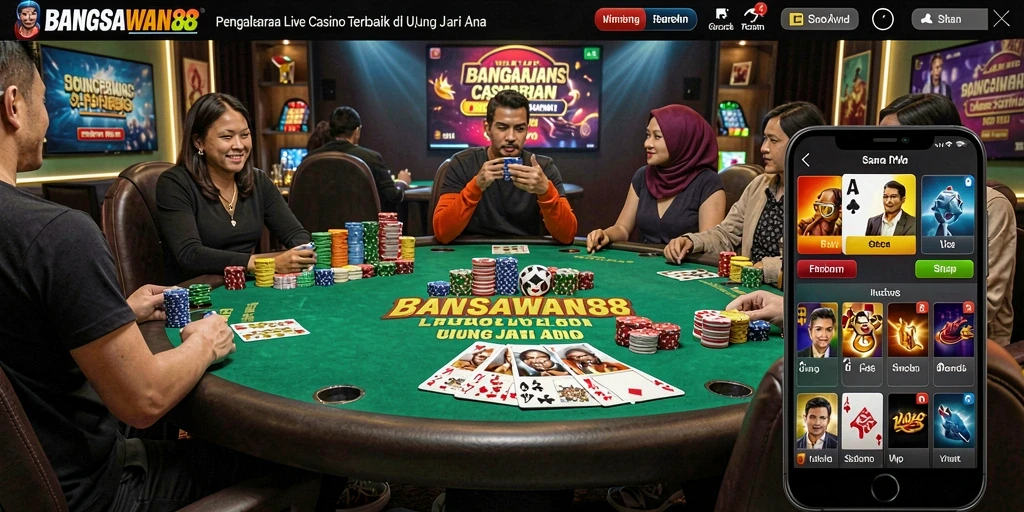 Tampilan gameplay interaktif dari BANGSAWAN88 di kasino online.