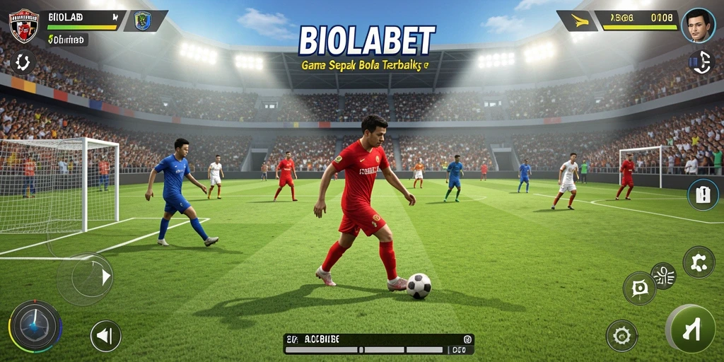 Tampilan gameplay <strong>BIOLABET</strong> dengan aksi sepak bola yang mendebarkan.