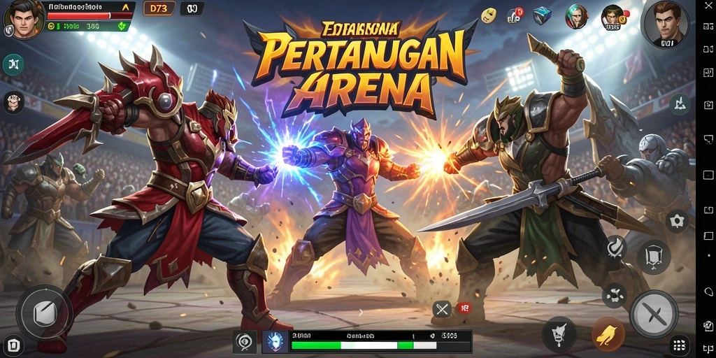 Gameplay seru di D73 dengan pertarungan yang intens.