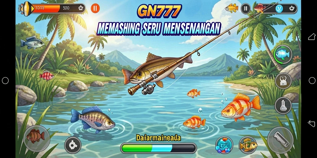 Gameplay GN777 yang menarik dengan berbagai lokasi memancing.