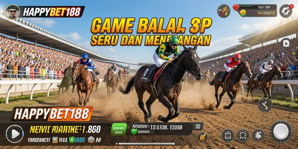Tampilan gameplay balap menegangkan di HAPPYBET188.