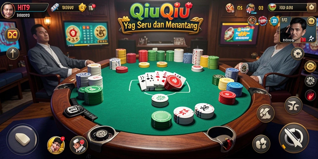Screenshot menunjukkan gameplay seru QiuQiu di HIT9.