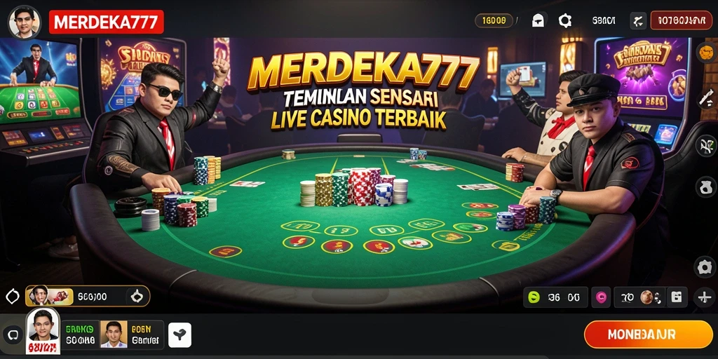 Tampilan gameplay Live Casino yang mendebarkan dan interaktif.