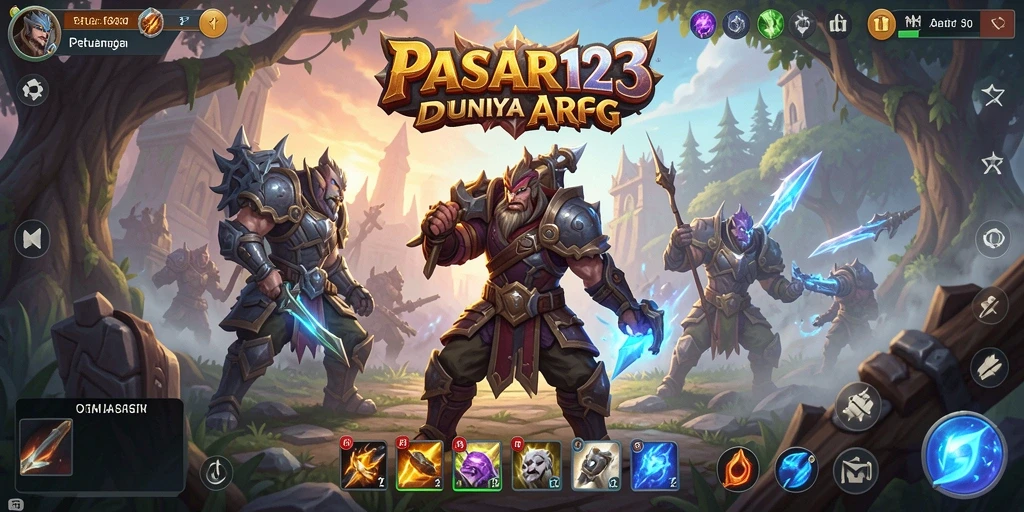 Tampak aksi menarik dalam gameplay ARPG PASAR123.