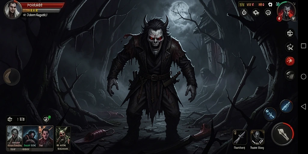 Tampilan gameplay POA88 yang menegangkan dengan suasana horor yang kental.
