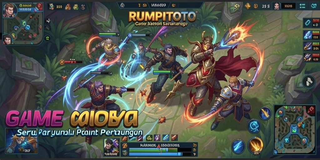 Gameplay seru RUMPITOTO dengan pertarungan tim yang intens.