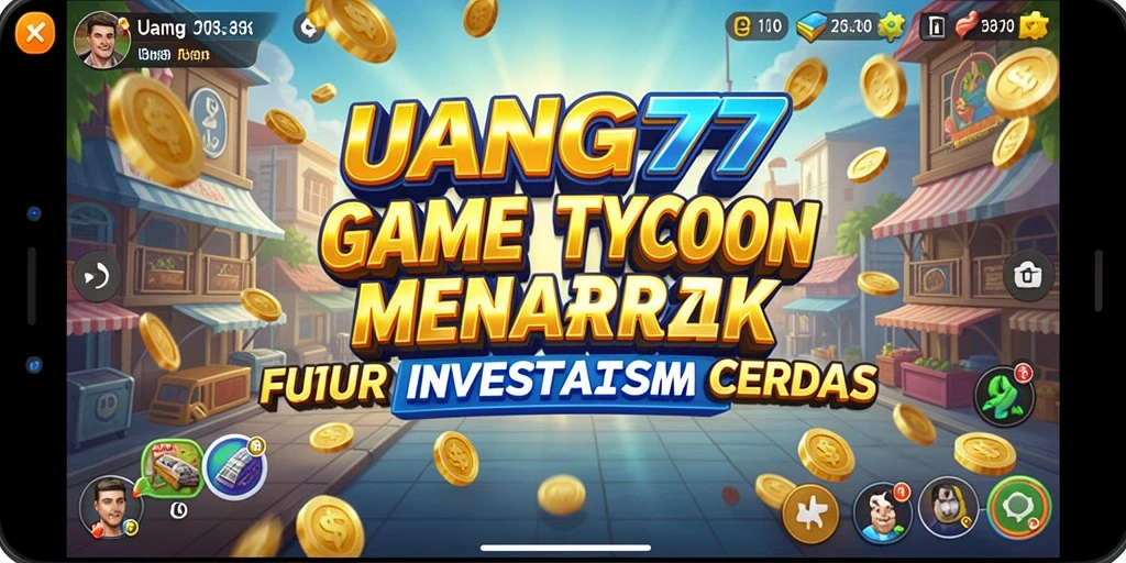 Tampilan antarmuka utama UANG77 dengan nuansa bisnis yang menarik.