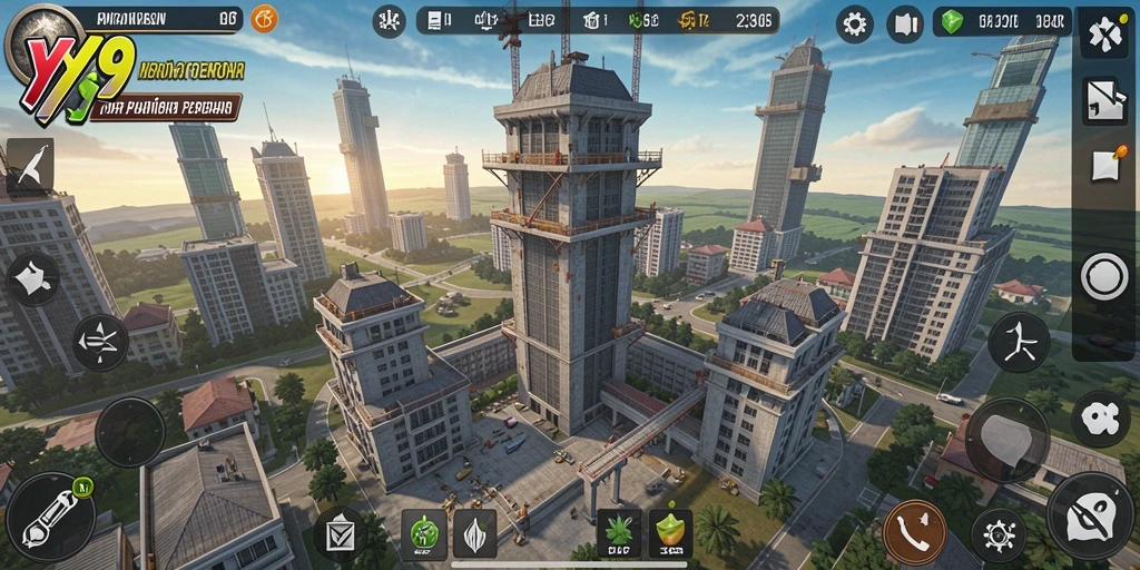 Tampilan gameplay seru dalam Y89 yang mendebarkan.
