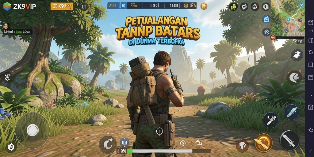 Tampilan gameplay <strong>ZK9VIP</strong> yang menampilkan petualangan seru di dunia terbuka.